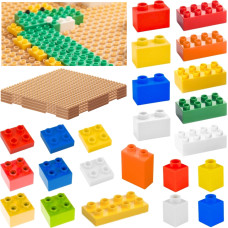Masterkidz STEM celtniecības ķieģeļu komplekts 135 gab. ar paneļa pārklājumu 4 gab.