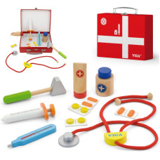 Viga Toys Viga Wooden little doctor set in a suitcase