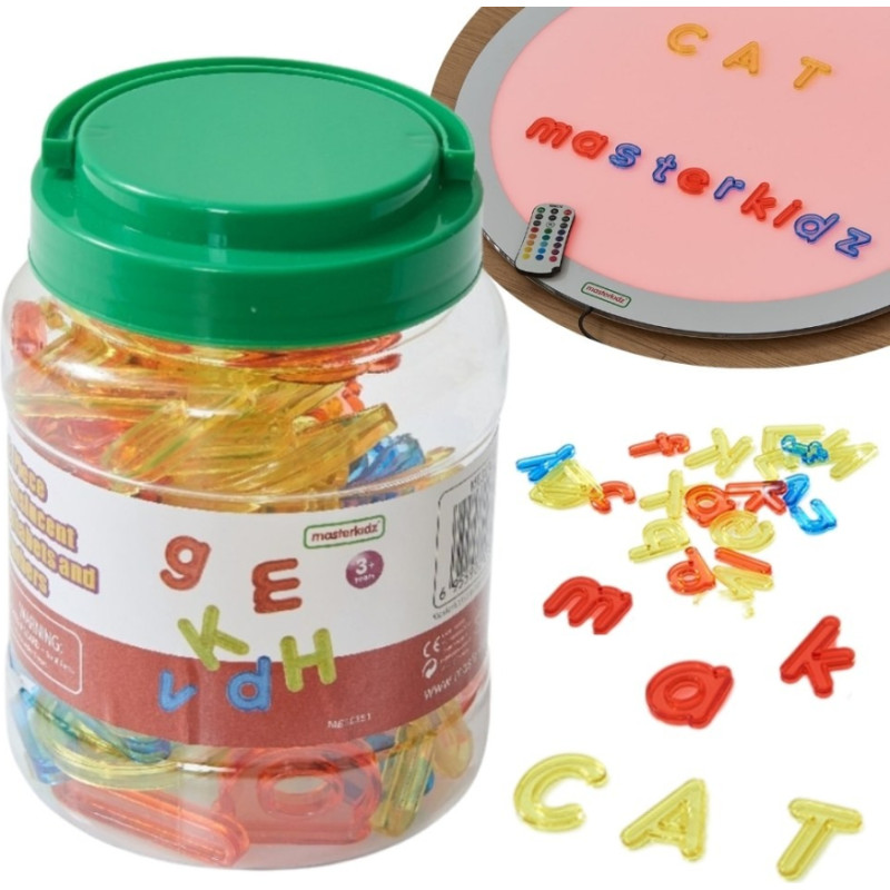 Masterkidz Transparent Alphabet 52 Colored Letters for LED Panels