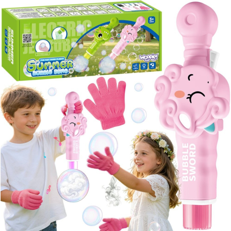 Woopie Smoke Bubble Gun Unicorn Fog Bubble Machine Rechargeable