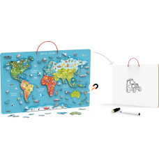 Viga Toys Viga 2in1 Educational Board with a Montessori Magnetic World Map
