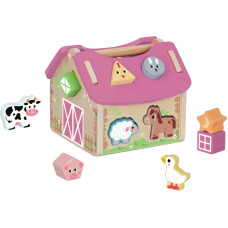 Tooky Toy Farm Wooden Sorter Animals Shapes
