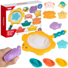 Woopie BABY Bath Set Sea Animals + Boats + Catching Net