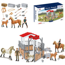 Woopie Stable Set, Horse Pen Figures, 18 pcs.