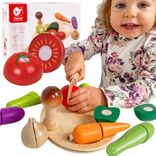 Classic World Wooden Vegetable Cutting Set with Velcro 16 pcs.
