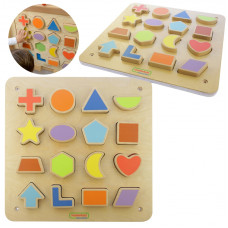 Masterkidz Educational Wooden Board Magnetic Learning Shapes Sorter Montessori