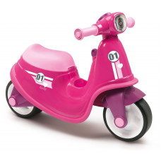 Smoby Pink scooter ride-on. Quiet Pink Scooter wheels