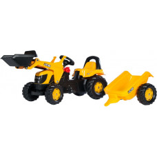 Rolly Toys rollyKid JCB pedāļu traktors ar kausu un piekabi 2-5 gadus vecs