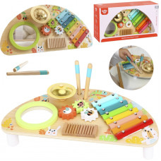 Tooky Toy Многофункциональный инструмент Музыкальный центр Звездочки для ксилофона Терка Барабанные тарелки