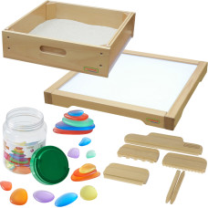 Masterkidz Sensory Frame - LED Panel + Sand Play Accessories Set