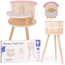 Classic World Wooden Highchair Feeding Seat for Dolls and Stuffed Animals