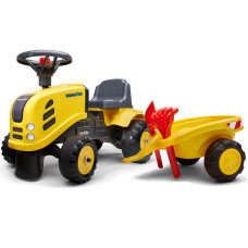 Falk Baby Komatsu Yellow Tractor with Trailer + accessories. from 1 year