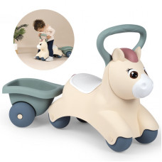 Smoby Little First Pony Ride-On Pony with Trailer