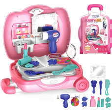 Woopie Portable Dressing Table for Girls 2in1 Beauty Salon Suitcase 17 pcs.
