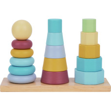 Tooky Toy Three Towers Stack Puzzle Sorter Montessori