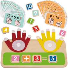 Tooky Toy Wooden Educational Toy for Learning Finger Counting Addition and Subtraction
