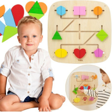 Viga Toys VIGA Wall Activity Panel with 16 Movable Elements
