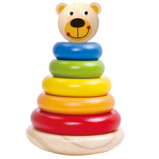 Tooky Toy Wooden Teddy Bear Pyramid Puzzle