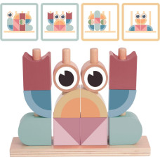 Tooky Toy Crab Wooden Puzzle Stacks Blocks Pastel