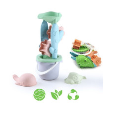 Woopie GREEN Set with Bucket and Reel 4 pcs. BIODEGRADABLE ORGANIC MATERIAL