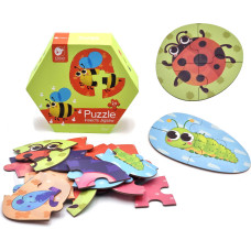 Classic World Wooden Puzzle Insects Puzzle For Children 6 Pictures 24 pcs.