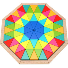Tooky Toy Обучающая восьмиугольная деревянная мозаика-пазл (73 детали)