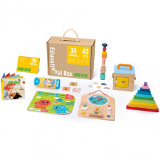 Tooky Toy Izglītojoša Montessori Box Puzle Abacus Weather Board 6in1 3 gadiem