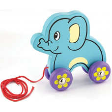 Viga Toys Viga, a wooden elephant to be pulled on a string