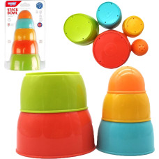 Woopie BABY Sensory Toy Pyramid Colorful Cups 5 pcs.