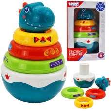 Woopie BABY Dino Сенсорная игрушка-головоломка-пирамида для малышей