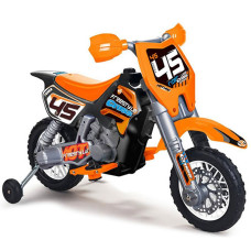 Feber Orange Cross Motorcycle with 6V Battery for Children