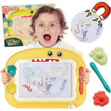 Woopie Description: Colorful Magnetic Board + 2 Dinosaur Stamps