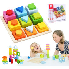 Classic World Puzļu apgūšanas Formas un skaitīšana 5in1 Domino Šķirotājs MONTESSORI 28 gab.