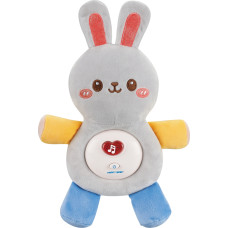Woopie Интерактивная плюшевая игрушка BABY для малышей со светлым звуком, кроватка-кролик, синяя