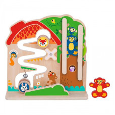 Tooky Toy Wooden Montessori Labyrinth Manipulative Board