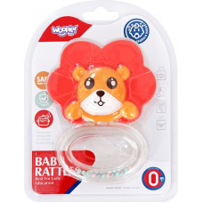 Woopie BABY Sensory Toy 2in1 Rattle Teether Lion