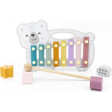 Viga Toys VIGA Drewniane Cymbałki Miś Polarny Ksylofon Montessori
