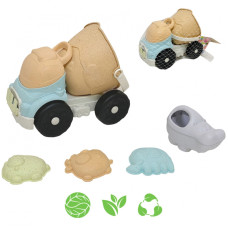 Woopie GREEN Sand Truck Set Bucket 9 pcs. BIODEGRADABLE ORGANIC MATERIAL