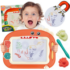 Woopie Description: Colorful Magnetic Board + 2 Dinosaur Stamps