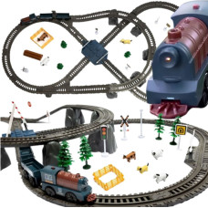 Woopie Kolejka Elektryczna Lokomotywa Towarowa Tor XXL 90 el.