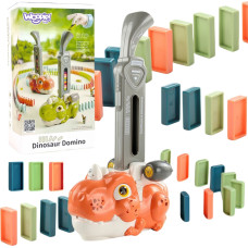 Woopie Elektrovilciena lokomotīve priekš Domino Blocks Dinosaur Orange - 8 gab.