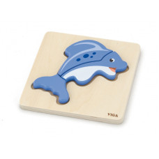 Viga Toys Первый деревянный пазл VIGA Baby Дельфин