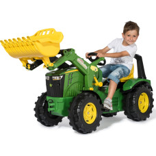 Rolly Toys John Deere X-Trac Premium pedāļa traktora kausa klusie riteņi