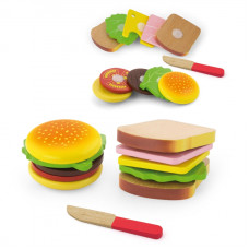 Viga Toys Viga Hamburgera un sviestmaižu griešanas komplekts