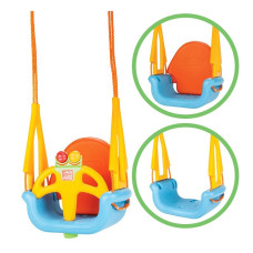 Woopie 3in1 Bucket Swing Seat Straight Rising Hanging Blue