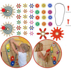 Masterkidz Wall Board Gears and Chain 79 El. Build your own mechanism