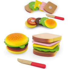 Viga Toys Viga Набор для нарезки гамбургеров и сэндвичей