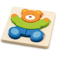 Viga Toys Первый деревянный пазл VIGA Baby, Мишка Тедди.