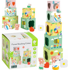 Classic World Box Cube Puzle Meža piramīda 10 gab. FSC