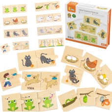 Viga Toys VIGA Koka mīklu spēles ar dzīvniekiem
